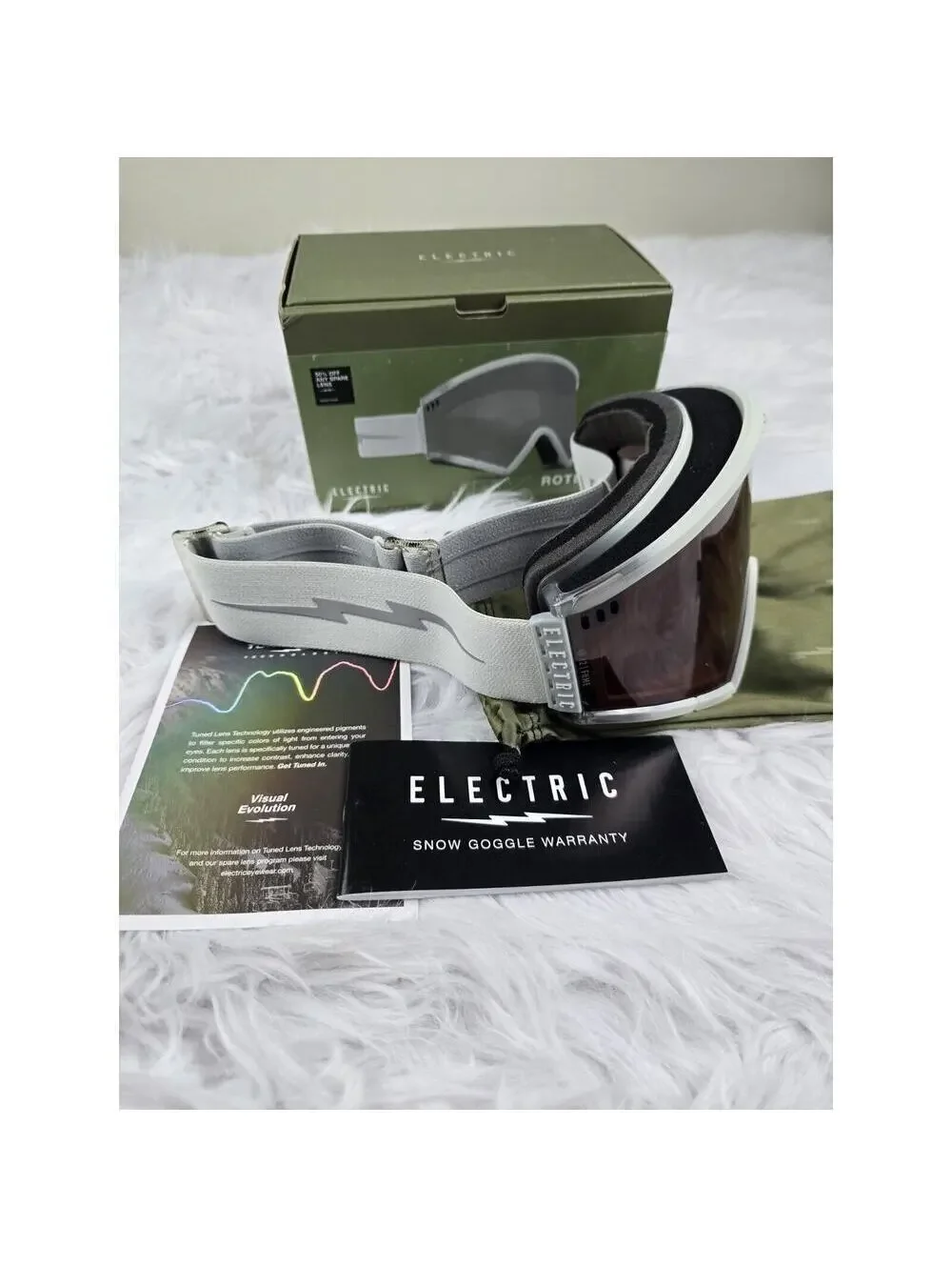 Electric Roteck Snow Goggles Matte Stealth Grey Bird / Fume New